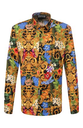 Мужская хлопковая рубашка VERSACE JEANS COUTURE разноцветного цвета по цене 23750 руб., арт. B1GVA6S3-VUP201 PRINT ALL 0VER/SM700 | Фото 1 Мужская хлопковая рубашка VERSACE JEANS COUTURE разноцветного цвета, арт. B1GVA6S3-VUP201 PRINT ALL 0VER/SM700 | Фото 1