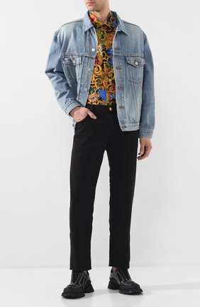 Мужская хлопковая рубашка VERSACE JEANS COUTURE разноцветного цвета по цене 23750 руб., арт. B1GVA6S3-VUP201 PRINT ALL 0VER/SM700 | Фото 2 Мужская хлопковая рубашка VERSACE JEANS COUTURE разноцветного цвета, арт. B1GVA6S3-VUP201 PRINT ALL 0VER/SM700 | Фото 2