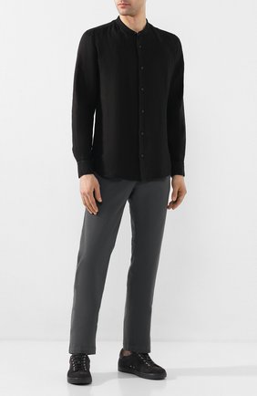 Мужская льняная рубашка Z ZEGNA черного цвета по цене 18300 руб., арт. VU230/ZCSG1 | Фото 2 Мужская льняная рубашка Z ZEGNA черного цвета, арт. VU230/ZCSG1 | Фото 2