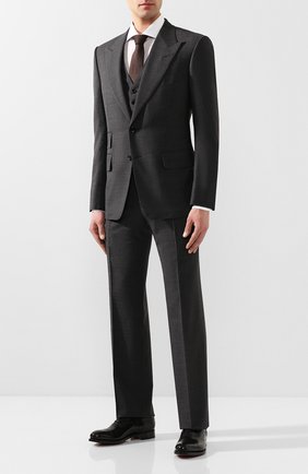Мужской шерстяной костюм-тройка TOM FORD серого цвета по цене 337500 руб., арт. 711R16/31AL41 | Фото 1 Мужской шерстяной костюм-тройка TOM FORD серого цвета, арт. 711R16/31AL41 | Фото 1