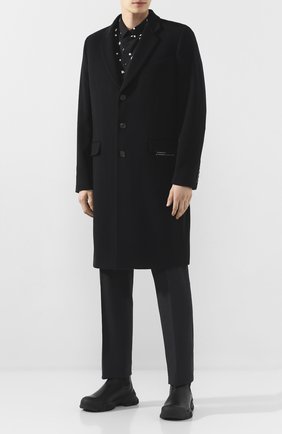Мужской пальто из смеси шерсти и кашемира GIVENCHY черного цвета по цене 137500 руб., арт. BMC03G1084 | Фото 2 Мужской пальто из смеси шерсти и кашемира GIVENCHY черного цвета, арт. BMC03G1084 | Фото 2
