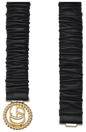 Женский кожаный пояс GUCCI темно-синего цвета по цене 52750 руб., арт. 602074/B340G | Фото 2 Женский кожаный пояс GUCCI темно-синего цвета, арт. 602074/B340G | Фото 2