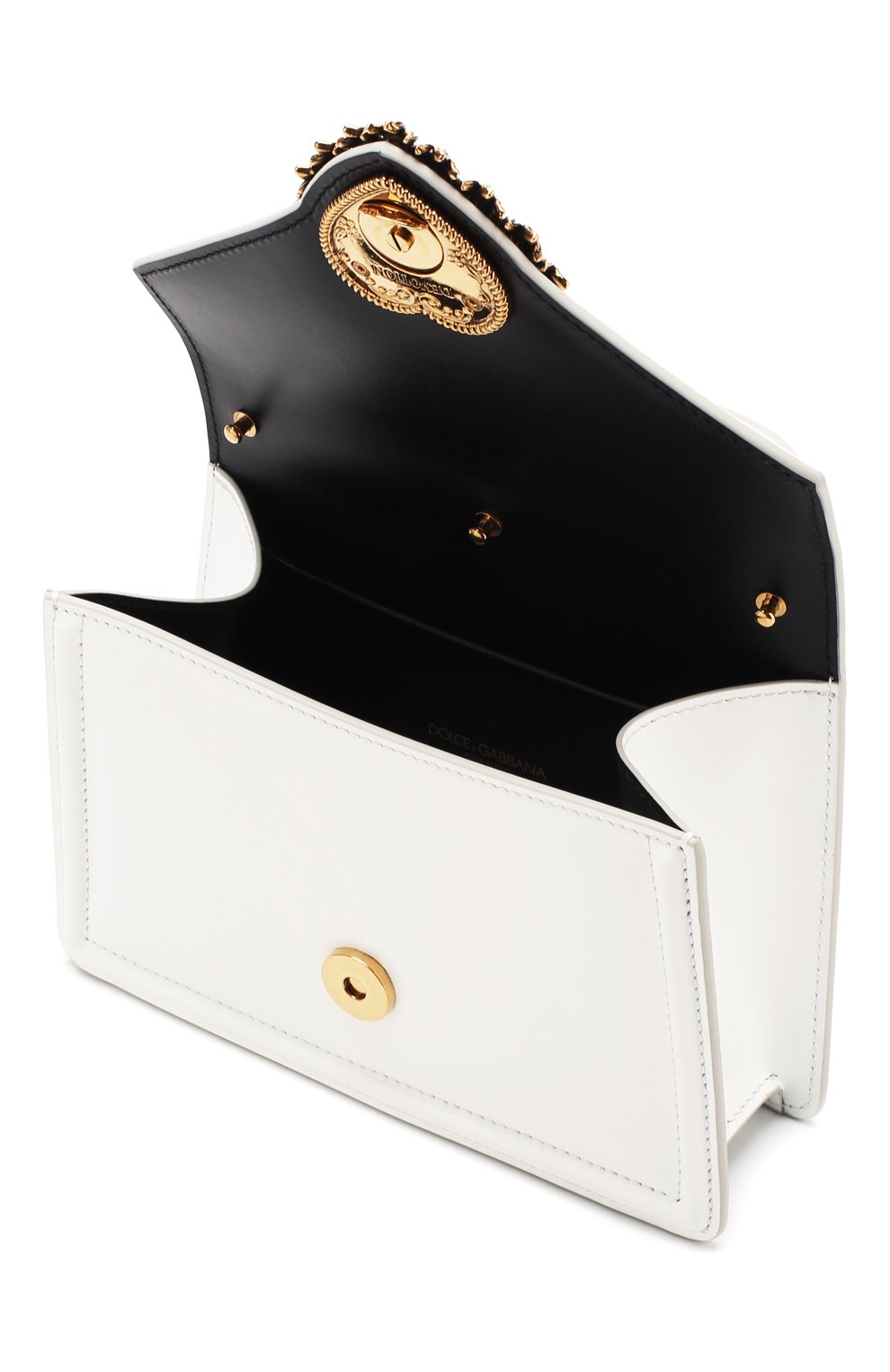 Женская сумка devotion small DOLCE & GABBANA белого цвета по цене 167000 руб., арт. BB6711/A1037 | Фото 4 Женская сумка devotion small DOLCE & GABBANA белого цвета, арт. BB6711/A1037 | Фото 4 (Женское Кросс-КТ: Вечерняя сумка; Сумки-технические: Сумки через плечо, Сумки top-handle; Материал: Натуральная кожа; Ремень/цепочка: На ремешке; Размер: small)