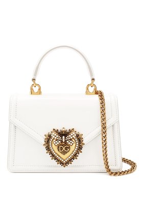 Женская сумка devotion small DOLCE & GABBANA белого цвета по цене 167000 руб., арт. BB6711/A1037 | Фото 6 Женская сумка devotion small DOLCE & GABBANA белого цвета, арт. BB6711/A1037 | Фото 6 (Женское Кросс-КТ: Вечерняя сумка; Сумки-технические: Сумки через плечо, Сумки top-handle; Материал: Натуральная кожа; Ремень/цепочка: На ремешке; Размер: small)