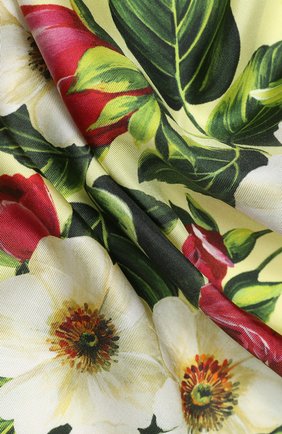 Женский шелковый платок DOLCE & GABBANA желтого цвета по цене 26100 руб., арт. FN090R/GDS51 | Фото 2 Женский шелковый платок DOLCE & GABBANA желтого цвета, арт. FN090R/GDS51 | Фото 2