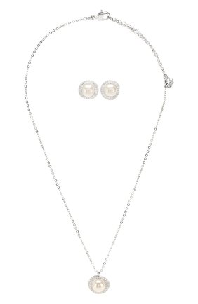 Женский комплект originally SWAROVSKI серебряного цвета по цене 12890 руб., арт. 5479911 | Фото 1 Женский комплект originally SWAROVSKI серебряного цвета, арт. 5479911 | Фото 1