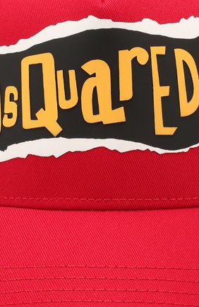 Детская хлопковая бейсболка DSQUARED2 красного цвета по цене 6620 руб., арт. DQ03XC-D00I8 | Фото 3 Детская хлопковая бейсболка DSQUARED2 красного цвета, арт. DQ03XC-D00I8 | Фото 3