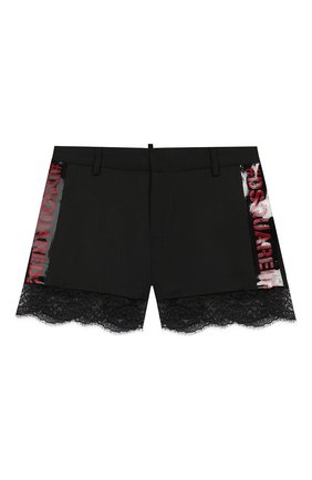 Детские шерстяные шорты DSQUARED2 черного цвета по цене 17850 руб., арт. DQ0400-D00XR | Фото 1 Детские шерстяные шорты DSQUARED2 черного цвета, арт. DQ0400-D00XR | Фото 1