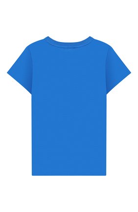 Детская хлопковая футболка MOSCHINO KID синего цвета по цене 4695 руб., арт. H5M01I/LBA10/4A-8A | Фото 2 Детская хлопковая футболка MOSCHINO KID синего цвета, арт. H5M01I/LBA10/4A-8A | Фото 2