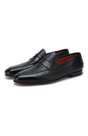 Мужские кожаные пенни-лоферы SANTONI черного цвета по цене 63850 руб., арт. MCNC15609SA3EGATN01 | Фото 1 Мужские кожаные пенни-лоферы SANTONI черного цвета, арт. MCNC15609SA3EGATN01 | Фото 1