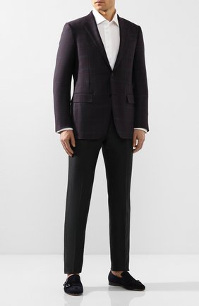 Мужские замшевые монки SANTONI темно-синего цвета по цене 46700 руб., арт. MCNC13907LA3SR0VU41 | Фото 2 Мужские замшевые монки SANTONI темно-синего цвета, арт. MCNC13907LA3SR0VU41 | Фото 2