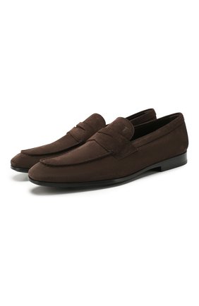 Мужские замшевые пенни-лоферы TOD’S темно-коричневого цвета по цене 35000 руб., арт. XXM51B00010RE0 | Фото 1 Мужские замшевые пенни-лоферы TOD’S темно-коричневого цвета, арт. XXM51B00010RE0 | Фото 1