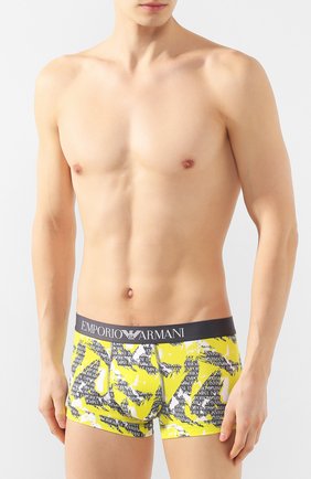 Мужские хлопковые боксеры EMPORIO ARMANI желтого цвета по цене 3305 руб., арт. 111389/0P508 | Фото 2 Мужские хлопковые боксеры EMPORIO ARMANI желтого цвета, арт. 111389/0P508 | Фото 2