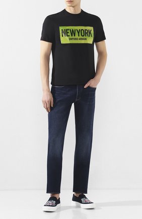 Мужская хлопковая футболка EMPORIO ARMANI черного цвета по цене 13700 руб., арт. 3H1T62/1J30Z | Фото 2 Мужская хлопковая футболка EMPORIO ARMANI черного цвета, арт. 3H1T62/1J30Z | Фото 2