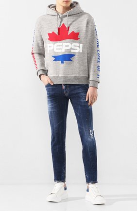 Мужской хлопковое худи DSQUARED2 серого цвета по цене 51650 руб., арт. S78GU0035/S25148 | Фото 2 Мужской хлопковое худи DSQUARED2 серого цвета, арт. S78GU0035/S25148 | Фото 2