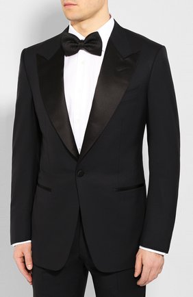 Мужской шерстяной смокинг TOM FORD черного цвета по цене 335500 руб., арт. 722R13/21RP48 | Фото 2 Мужской шерстяной смокинг TOM FORD черного цвета, арт. 722R13/21RP48 | Фото 2