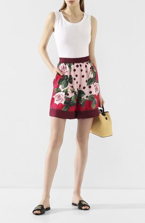 Женские шелковые шорты DOLCE & GABBANA розового цвета по цене 59950 руб., арт. FTAM7T/GDU07 | Фото 2 Женские шелковые шорты DOLCE & GABBANA розового цвета, арт. FTAM7T/GDU07 | Фото 2