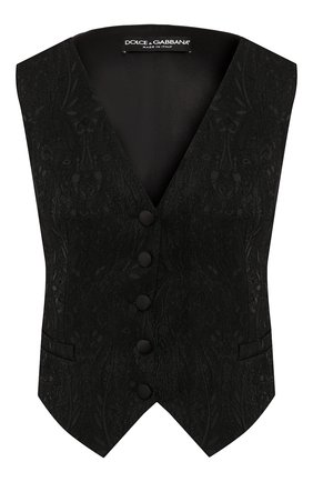 Женский жилет DOLCE & GABBANA черного цвета по цене 52350 руб., арт. F79H5T/FJRCM | Фото 1 Женский жилет DOLCE & GABBANA черного цвета, арт. F79H5T/FJRCM | Фото 1