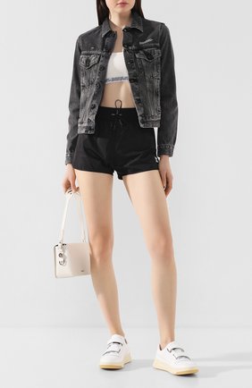 Женские шорты OFF-WHITE черного цвета по цене 34200 руб., арт. 0WCB020R20A390681000 | Фото 2 Женские шорты OFF-WHITE черного цвета, арт. 0WCB020R20A390681000 | Фото 2