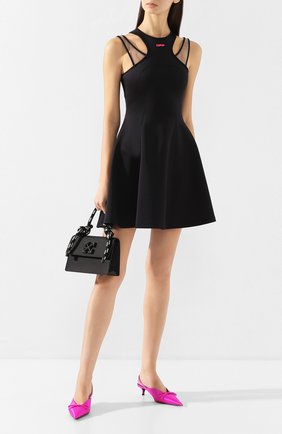 Женское платье OFF-WHITE черного цвета по цене 67250 руб., арт. 0WDB210R20F850871028 | Фото 2 Женское платье OFF-WHITE черного цвета, арт. 0WDB210R20F850871028 | Фото 2
