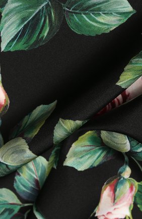 Женский шелковый платок DOLCE & GABBANA черного цвета по цене 12700 руб., арт. FN093R/GDS15 | Фото 2 Женский шелковый платок DOLCE & GABBANA черного цвета, арт. FN093R/GDS15 | Фото 2