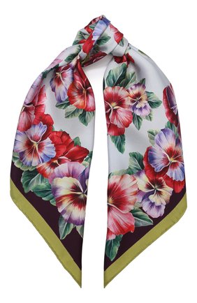 Женский шелковый платок DOLCE & GABBANA разноцветного цвета по цене 19950 руб., арт. FN092R/GDS57 | Фото 1 Женский шелковый платок DOLCE & GABBANA разноцветного цвета, арт. FN092R/GDS57 | Фото 1