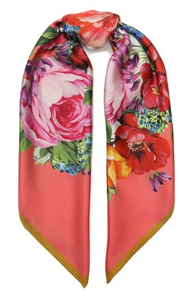Женский шелковый платок DOLCE & GABBANA оранжевого цвета по цене 26100 руб., арт. FN090R/GDS51 | Фото 1 Женский шелковый платок DOLCE & GABBANA оранжевого цвета, арт. FN090R/GDS51 | Фото 1