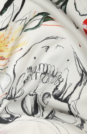 Женский шелковый платок ALEXANDER MCQUEEN белого цвета по цене 21650 руб., арт. 621799/3001Q | Фото 2 Женский шелковый платок ALEXANDER MCQUEEN белого цвета, арт. 621799/3001Q | Фото 2