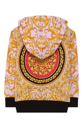 Детский хлопковая толстовка VERSACE розового цвета по цене 19000 руб., арт. YA000060/A232778 | Фото 2 Детский хлопковая толстовка VERSACE розового цвета, арт. YA000060/A232778 | Фото 2