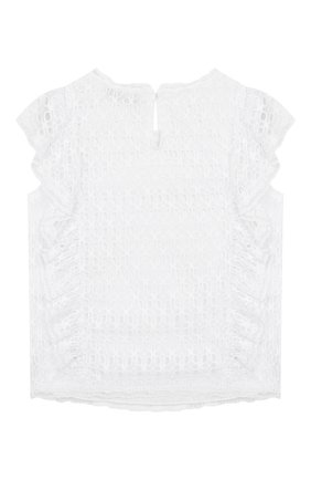 Детский топ ERMANNO SCERVINO белого цвета по цене 12800 руб., арт. 46I CM07 SAN/4-8 | Фото 2 Детский топ ERMANNO SCERVINO белого цвета, арт. 46I CM07 SAN/4-8 | Фото 2