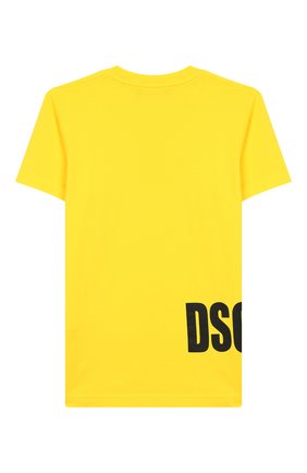 Детская хлопковая футболка DSQUARED2 желтого цвета по цене 6620 руб., арт. DQ03NY-D00MQ | Фото 2 Детская хлопковая футболка DSQUARED2 желтого цвета, арт. DQ03NY-D00MQ | Фото 2