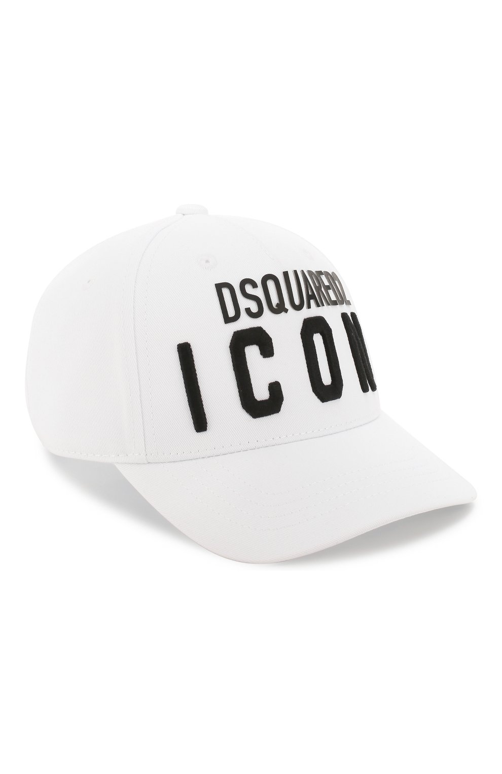 Детская хлопковая бейсболка DSQUARED2 белого цвета, арт. DQ04F5-D00I8 | Фото 1