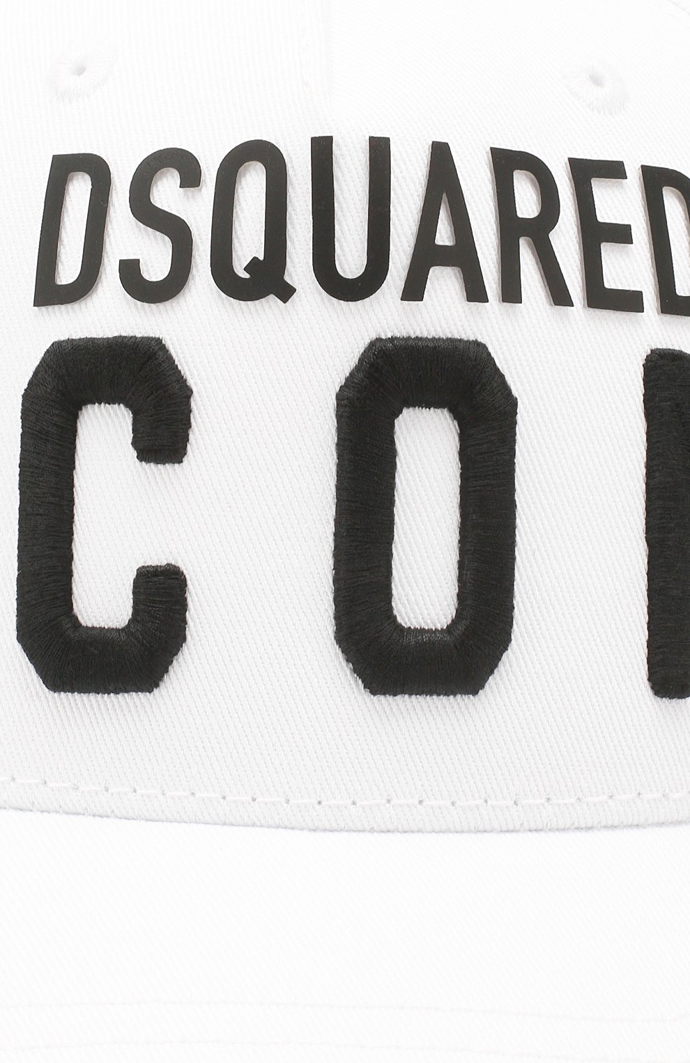 Детская хлопковая бейсболка DSQUARED2 белого цвета по цене 7445 руб., арт. DQ04F5-D00I8 | Фото 3 Детская хлопковая бейсболка DSQUARED2 белого цвета, арт. DQ04F5-D00I8 | Фото 3