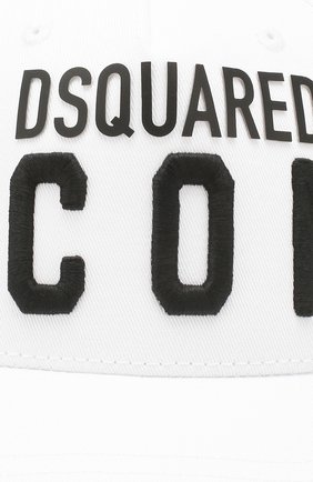 Детская хлопковая бейсболка DSQUARED2 белого цвета по цене 7445 руб., арт. DQ04F5-D00I8 | Фото 3 Детская хлопковая бейсболка DSQUARED2 белого цвета, арт. DQ04F5-D00I8 | Фото 3