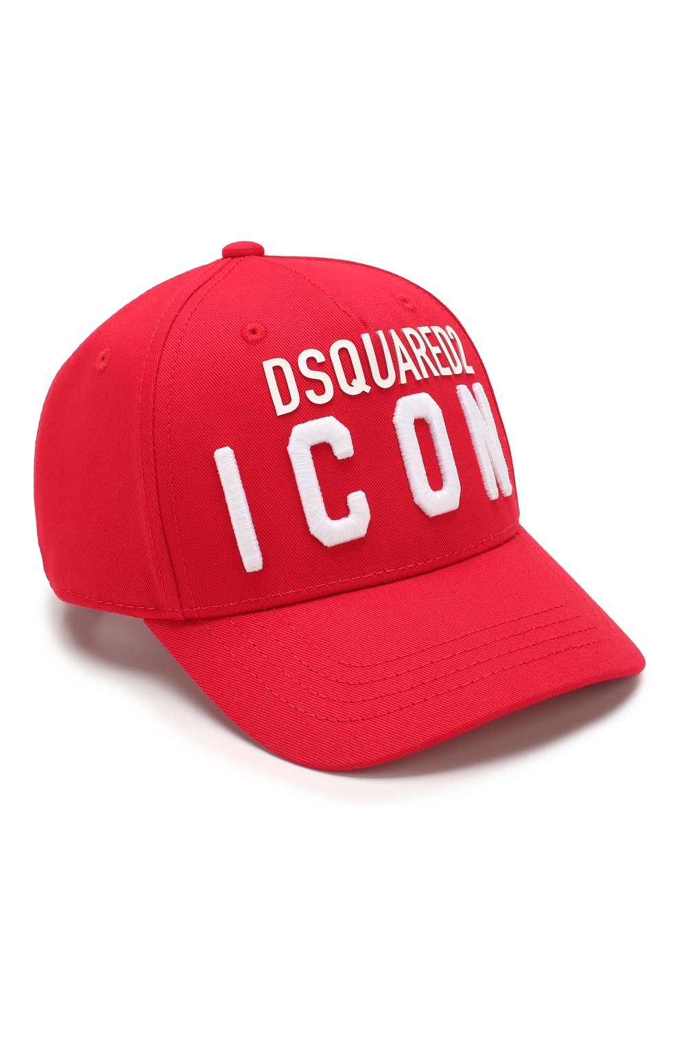 Детская хлопковая бейсболка DSQUARED2 красного цвета, арт. DQ04F5-D00I8 | Фото 1