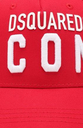 Детская хлопковая бейсболка DSQUARED2 красного цвета по цене 7445 руб., арт. DQ04F5-D00I8 | Фото 3 Детская хлопковая бейсболка DSQUARED2 красного цвета, арт. DQ04F5-D00I8 | Фото 3