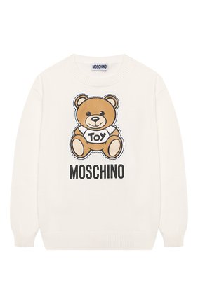 Детский хлопковый свитшот MOSCHINO KID белого цвета по цене 12600 руб., арт. HYW00A/LHE03/4A-8A | Фото 1 Детский хлопковый свитшот MOSCHINO KID белого цвета, арт. HYW00A/LHE03/4A-8A | Фото 1