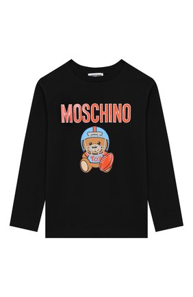 Детская хлопковый лонгслив MOSCHINO KID черного цвета по цене 4970 руб., арт. HU0000/LBA10/4A-8A | Фото 1 Детская хлопковый лонгслив MOSCHINO KID черного цвета, арт. HU0000/LBA10/4A-8A | Фото 1