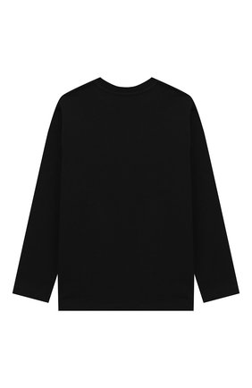 Детская хлопковый лонгслив MOSCHINO KID черного цвета по цене 4970 руб., арт. HU0000/LBA10/4A-8A | Фото 2 Детская хлопковый лонгслив MOSCHINO KID черного цвета, арт. HU0000/LBA10/4A-8A | Фото 2
