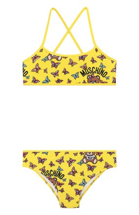 Детского раздельный купальник MOSCHINO KID желтого цвета по цене 7175 руб., арт. HDL00E/LKA00/10A-14A | Фото 1 Детского раздельный купальник MOSCHINO KID желтого цвета, арт. HDL00E/LKA00/10A-14A | Фото 1