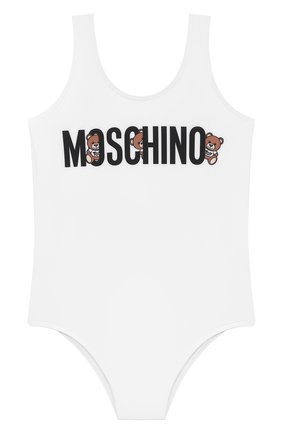 Детского слитный купальник MOSCHINO KID белого цвета по цене 5520 руб., арт. HAL00B/LKA00/4A-8A | Фото 1 Детского слитный купальник MOSCHINO KID белого цвета, арт. HAL00B/LKA00/4A-8A | Фото 1