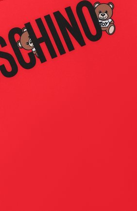 Детского слитный купальник MOSCHINO красного цвета, арт. HAL00B/LKA00/10A-14A | Фото 3 (Девочки Кросс-КТ: Купальники-пляж; Материал внешний: Синтетический материал; Принт: С принтом)