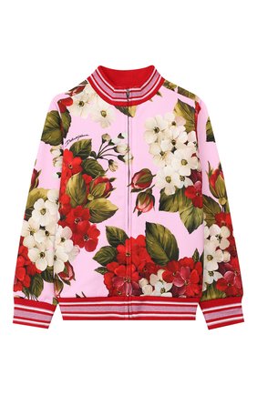 Детский хлопковая толстовка DOLCE & GABBANA розового цвета по цене 15500 руб., арт. L5JW1P/HS7BW/2-6 | Фото 1 Детский хлопковая толстовка DOLCE & GABBANA розового цвета, арт. L5JW1P/HS7BW/2-6 | Фото 1