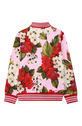 Детский хлопковая толстовка DOLCE & GABBANA розового цвета по цене 15500 руб., арт. L5JW1P/HS7BW/2-6 | Фото 2 Детский хлопковая толстовка DOLCE & GABBANA розового цвета, арт. L5JW1P/HS7BW/2-6 | Фото 2
