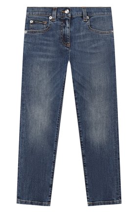 Детские джинсы DOLCE & GABBANA синего цвета по цене 12900 руб., арт. L51F69/LD869/2-6 | Фото 1 Детские джинсы DOLCE & GABBANA синего цвета, арт. L51F69/LD869/2-6 | Фото 1 (Материал внешний: Хлопок; Кросс-КТ: джинсы; Ростовка одежда: 2 года | 92 см, 3 года | 98 см, 4 года | 104 см, 5 лет | 110 см, 6 лет | 116 см)