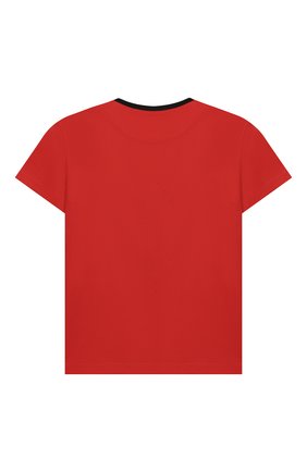 Детская хлопковая футболка DOLCE & GABBANA красного цвета по цене 10450 руб., арт. L4JT6S/G7VL0/8-14 | Фото 2 Детская хлопковая футболка DOLCE & GABBANA красного цвета, арт. L4JT6S/G7VL0/8-14 | Фото 2