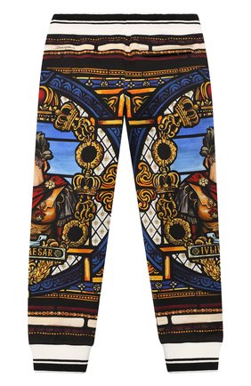 Детские хлопковые джоггеры DOLCE & GABBANA разноцветного цвета по цене 21150 руб., арт. L4JPZ6/G7VPD/8-14 | Фото 2 Детские хлопковые джоггеры DOLCE & GABBANA разноцветного цвета, арт. L4JPZ6/G7VPD/8-14 | Фото 2
