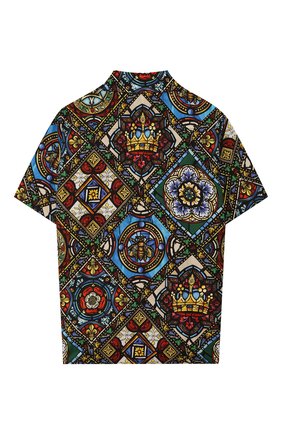 Детская хлопковая рубашка DOLCE & GABBANA разноцветного цвета по цене 19800 руб., арт. L43S06/HS5GL/8-14 | Фото 2 Детская хлопковая рубашка DOLCE & GABBANA разноцветного цвета, арт. L43S06/HS5GL/8-14 | Фото 2