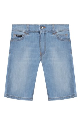 Детские джинсовые шорты DOLCE & GABBANA голубого цвета, арт. L42Q37/LD879/2-6 | Фото 1 (Материал внешний: Хлопок; Мальчики Кросс-КТ: Шорты-одежда; Кросс-КТ: Деним; Региональные ограничения белый список (Axapta Mercury): RU; Ростовка одежда: 2 года | 92 см, 3 года | 98 см, 4 года | 104 см, 5 лет | 110 см, 6 лет | 116 см)