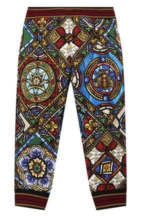 Детские хлопковые джоггеры DOLCE & GABBANA разноцветного цвета по цене 16850 руб., арт. L1JPT0/HS7AJ | Фото 2 Детские хлопковые джоггеры DOLCE & GABBANA разноцветного цвета, арт. L1JPT0/HS7AJ | Фото 2